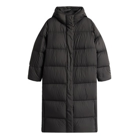 Down Hooded Longline Puffer Coat