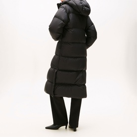 Down Hooded Longline Puffer Coat