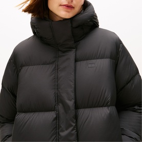 Down Hooded Longline Puffer Coat