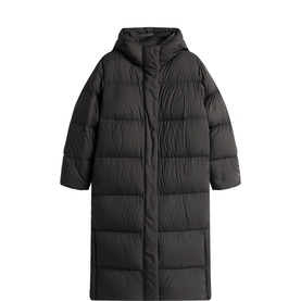 Down Hooded Longline Puffer Coat