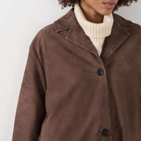 Ortensia Suede Trench Coat
