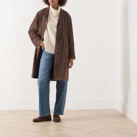 Ortensia Suede Trench Coat