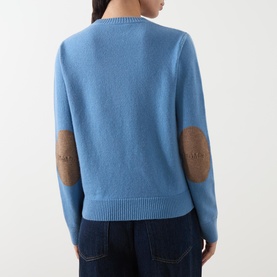 Fresia Contrast Logo Elbow Sweater