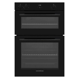 Built In Double Oven and Grill Black Glass