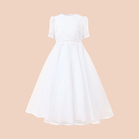 Floral Detail Communion Dress