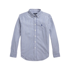 Pony Logo Striped Poplin Shirt