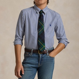 Pony Logo Striped Poplin Shirt