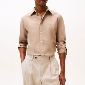 Flag Logo Regular Fit Oxford Shirt