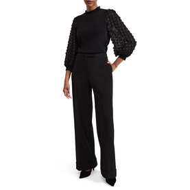Shelly Woven Puff Sleeve Sweater