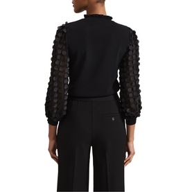 Shelly Woven Puff Sleeve Sweater