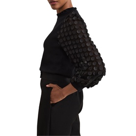 Shelly Woven Puff Sleeve Sweater