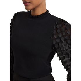 Shelly Woven Puff Sleeve Sweater