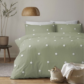 Dot Garden Duvet Set Sage