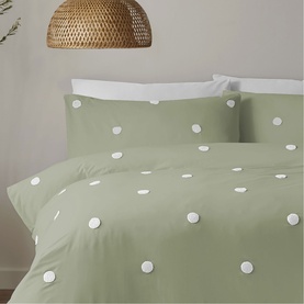 Dot Garden Duvet Set Sage