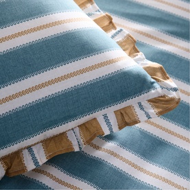 Eloise Strip Duvet Set Teal