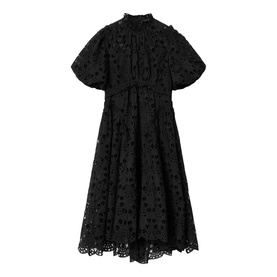 Odette Broderie Anglais Flared Dress