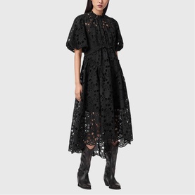 Odette Broderie Anglais Flared Dress