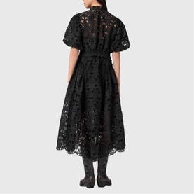 Odette Broderie Anglais Flared Dress