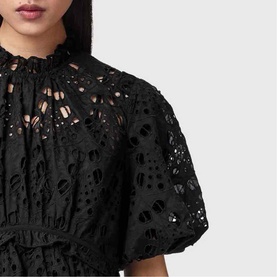 Odette Broderie Anglais Flared Dress