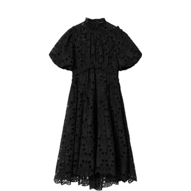 Odette Broderie Anglais Flared Dress