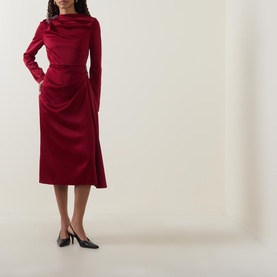 Draped Flared Dress
