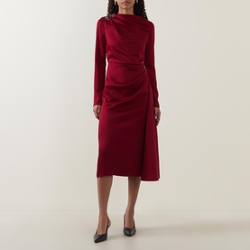 Draped Flared Dress