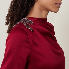 Draped Flared Dress