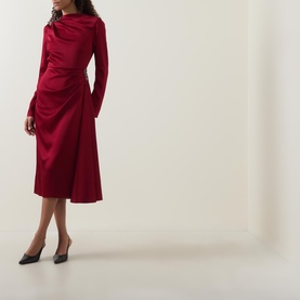 Draped Flared Dress