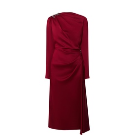 Draped Flared Dress