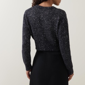 Sequin Flower Cardigan
