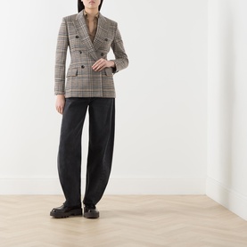 Ateneo Check Double-Breasted Blazer