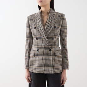 Ateneo Check Double-Breasted Blazer