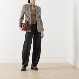 Ateneo Check Double-Breasted Blazer