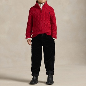 Quarter-Zip Cable Knit Sweater 2-7 Years