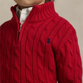 Quarter-Zip Cable Knit Sweater 2-7 Years
