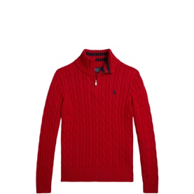 Quarter-Zip Cable Knit Sweater