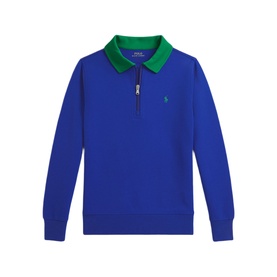 Double-Knit Collared Sweatshirt