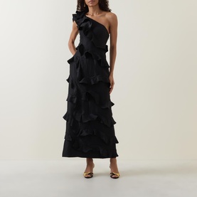 Arley Ruffle Trim Fitted Dress