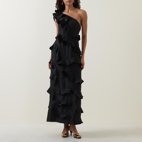 Arley Ruffle Trim Fitted Dress