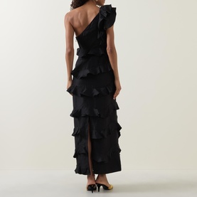 Arley Ruffle Trim Fitted Dress