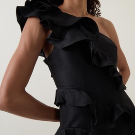 Arley Ruffle Trim Fitted Dress