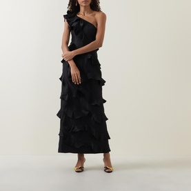 Arley Ruffle Trim Fitted Dress