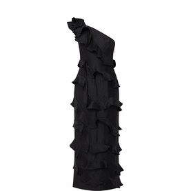 Arley Ruffle Trim Fitted Dress