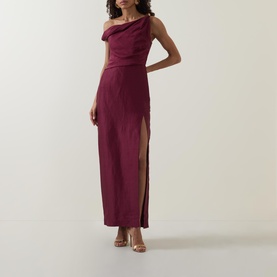 Bridgette One-Shoulder Asymmetric Fitted Dress
