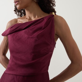 Bridgette One-Shoulder Asymmetric Fitted Dress