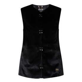 Mialn Logo Faux Fur Gilet