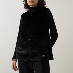 Mialn Logo Faux Fur Gilet