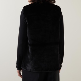 Mialn Logo Faux Fur Gilet