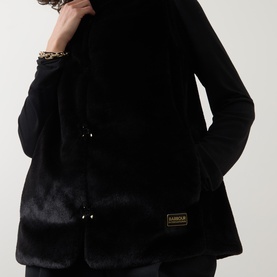 Mialn Logo Faux Fur Gilet