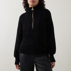 Rae Half-Zip Textured Sweater